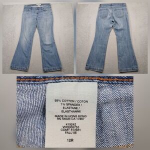 J. Crew Favorite Fit Women's Size 12R Blue Jeans Bootcut Stretch Light Wash